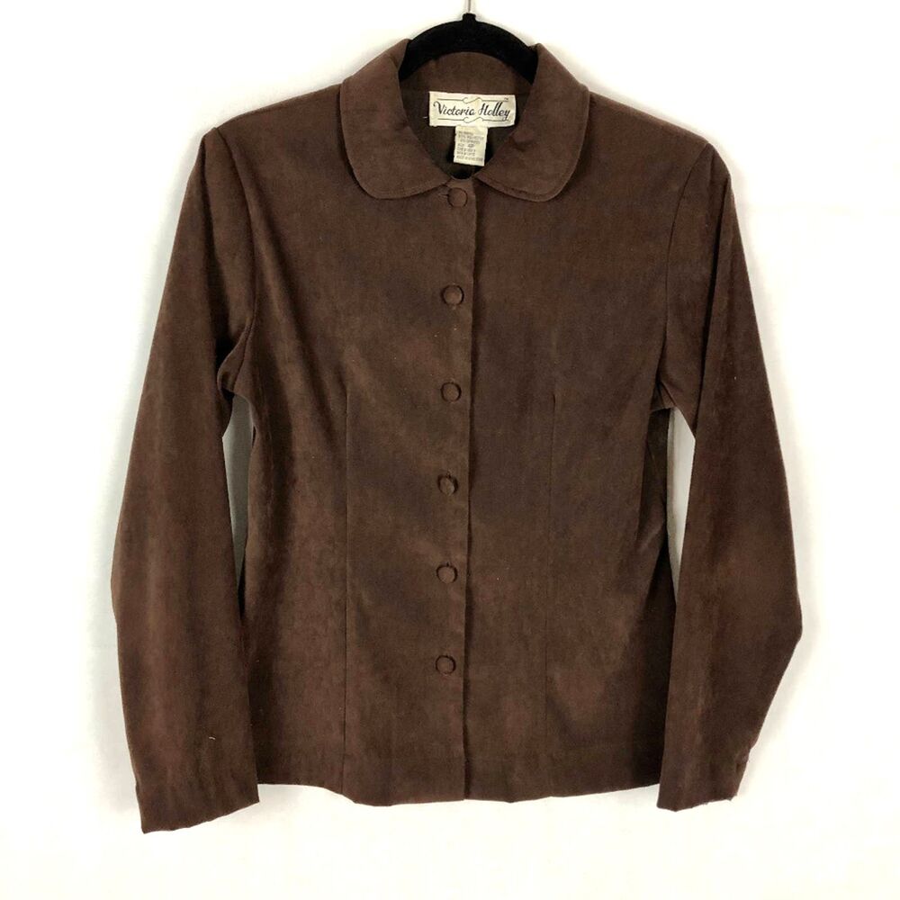Vintage Victoria Halley Faux Suede Top size 4 petite